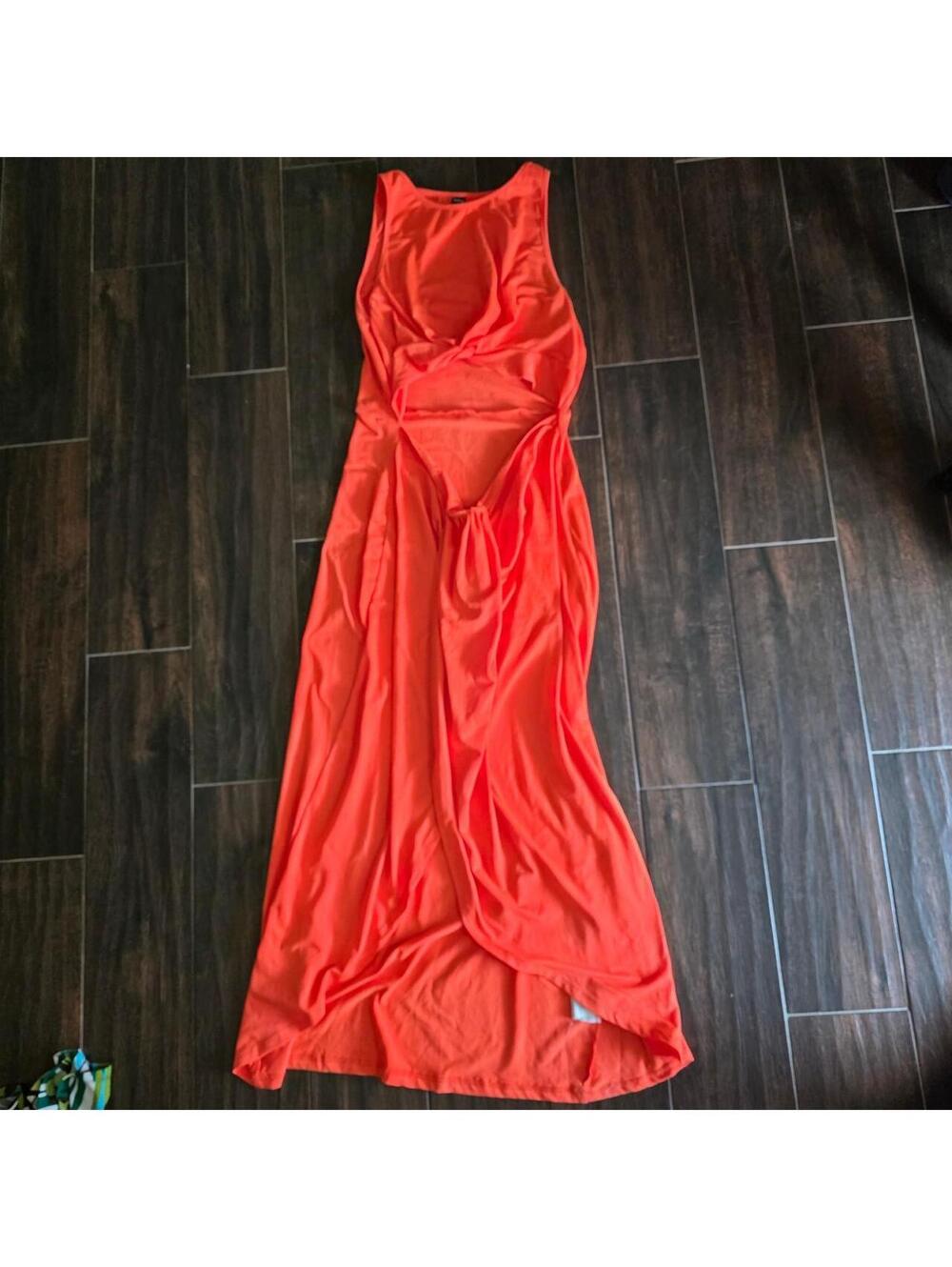 SHEIN Women's Red and Orange Dress